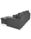Divano con penisola reversibile funzione letto Golf tessuto grigio scuro 225x148x91H