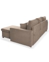 Divano con penisola reversibile funzione letto Golf tessuto tortora 225x148x91H
