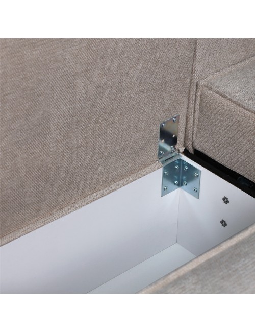 Divano Angolare Emily tortora con Letto Easy Open, Contenitore e Penisola Reversibile – Comfort e Design per il Living