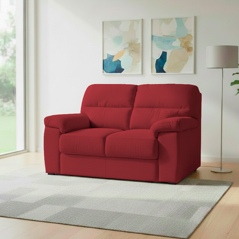 Divano 2 posti Alenda tessuto Roma18 colore Bordeaux 160x98x92h