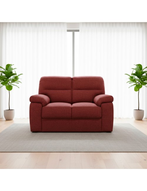 Divano 2 posti Alenda tessuto Roma18 colore Bordeaux 160x98x92h