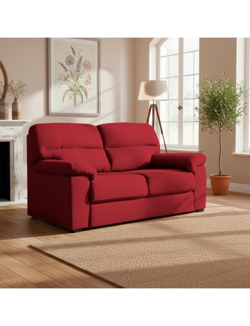 Divano 3 posti Alenda tessuto Roma18 colore Bordeaux 211x98x92h