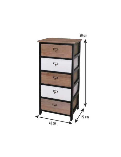 Cassettiera 5 Cassetti Industry 40x29x90 h Prezzo