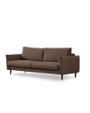 Divano 3 posti con funzione letto Abra 227x100.5x92H velluto colore marrone chiaro
