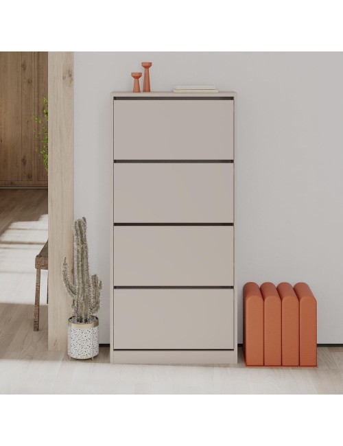 Scarpiera Quattro Ante a Ribalta SHC540OAK 73x26x154,5 Light Mocha Grigio