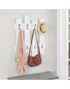Appendiabiti a muro Wave 8 ganci colore bianco