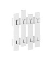 Appendiabiti a muro Wave 8 ganci colore bianco