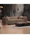 Divano 2 posti in velluto marrone Vera Babyface06 170x95x80H