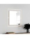 Specchio quadrato con doppia cornice Corner in metallo colore oro