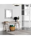 Specchio quadrato con doppia cornice Corner in metallo colore nero