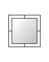 Specchio quadrato con doppia cornice Corner in metallo colore nero