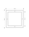 Specchio quadrato con doppia cornice Corner in metallo colore nero