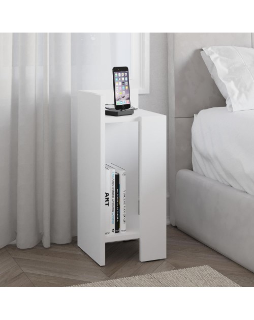 Tavolino comodino di design Elos 25x27x60h sinistro colore bianco