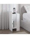Tavolino comodino di design Elos 25x27x60h sinistro colore bianco
