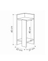 Tavolino comodino di design Elos 25x27x60h sinistro colore bianco