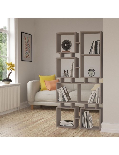 Libreria Bifacciale Rail 79x166,5 Colore Tortora Prezzo