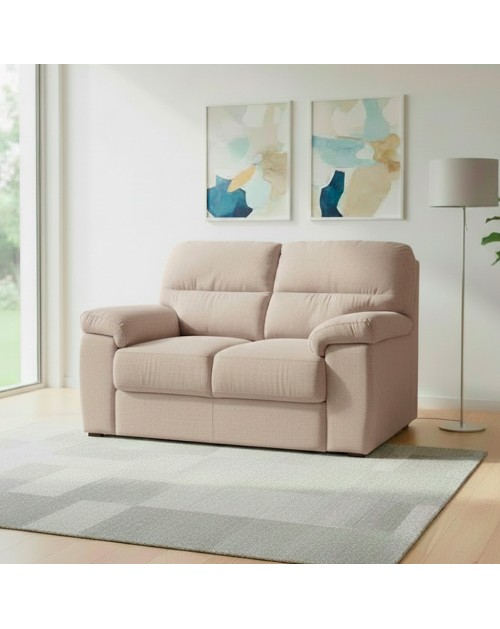 Divano 2 posti Alenda tessuto Roma03 colore Lino 160x98x92h