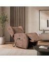 Poltrona Alzapersona Lift 2 Motori con Roller Bar e Tessuto Antimacchia Cappuccino – Comfort e Autonomia Quotidiana