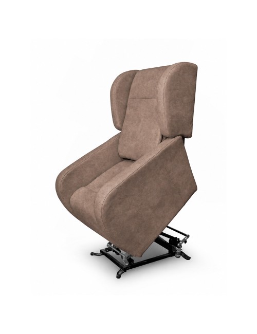 Poltrona Alzapersona Lift 2 Motori con Roller Bar e Tessuto Antimacchia Cappuccino – Comfort e Autonomia Quotidiana