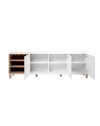 Madia 3 ante porta TV 200x35x64,5 Menorca57A colore bianco rovere