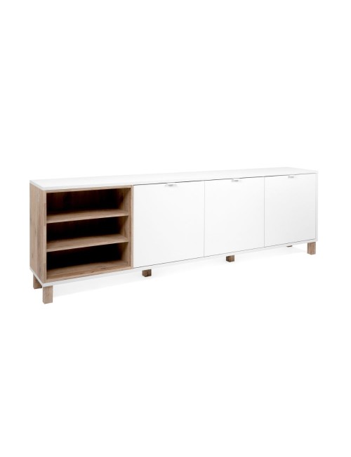 Madia 3 Ante 200x35x64,5 Menorca 57A Colore Bianco Rovere Prezzo