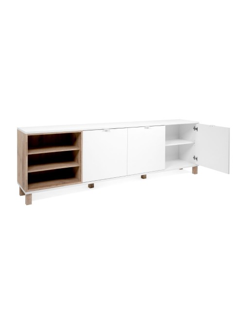 Madia 3 Ante 200x35x64,5 Menorca 57A Colore Bianco Rovere Prezzo