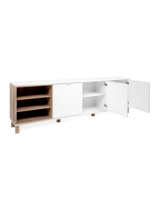 Madia 3 Ante 200x35x64,5 Menorca 57A Colore Bianco Rovere Prezzo