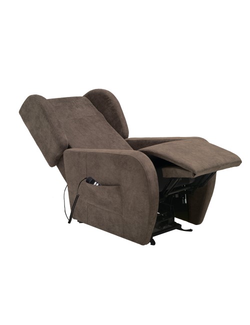 Poltrona Alzapersona Lift 2 Motori con Roller Bar e Tessuto Antimacchia Brown – Comfort e Autonomia Quotidiana