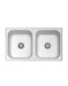 Lavello 2 vasche Granitovero862vbip bianco Samet