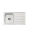 Lavello reversibile 1 vasca gocciolatoio Granitovero861vbip bianco Samet
