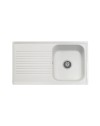 Lavello reversibile 1 vasca gocciolatoio Granitovero861vbip bianco Samet