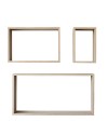 Set 3 mensole da parete forma rettangolare Shelvy Rec colore rovere sonoma