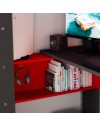 Letto a castello con scrivania 5050 colore antracite rosso