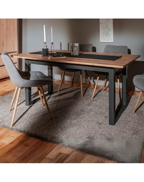 Tavolo allungabile 160X90X75H Denver50 colore quercia antracite