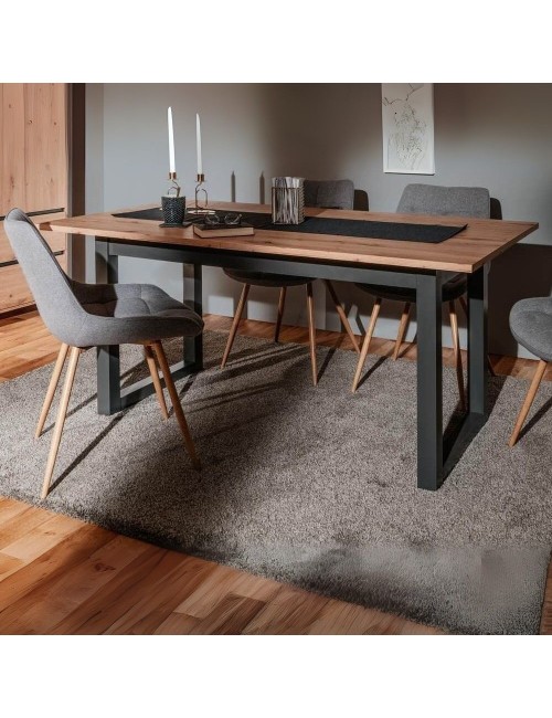 Tavolo Allungabile 160X90X75H Denver 50 Colore Quercia Antracite