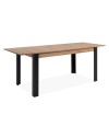 Tavolo allungabile Tolosa80B piano rovere e gambe nere 150x80x75H