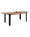 Tavolo allungabile Tolosa80B piano rovere e gambe nere 150x80x75H