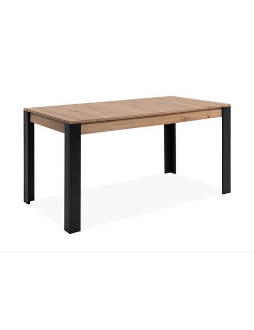 Tavolo Allungabile Tolosa80B piano rovere e gambe nere 150x80x75H