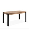 Tavolo allungabile Tolosa80B piano rovere e gambe nere 150x80x75H