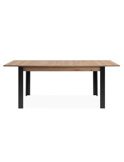 Tavolo Allungabile Tolosa80B piano rovere e gambe nere 150x80x75H