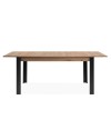 Tavolo allungabile Tolosa80B piano rovere e gambe nere 150x80x75H