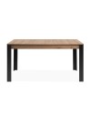 Tavolo allungabile Tolosa80B piano rovere e gambe nere 150x80x75H