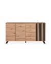 Madia 3 ante e 4 cassetti Medan51C colore rovere antracite