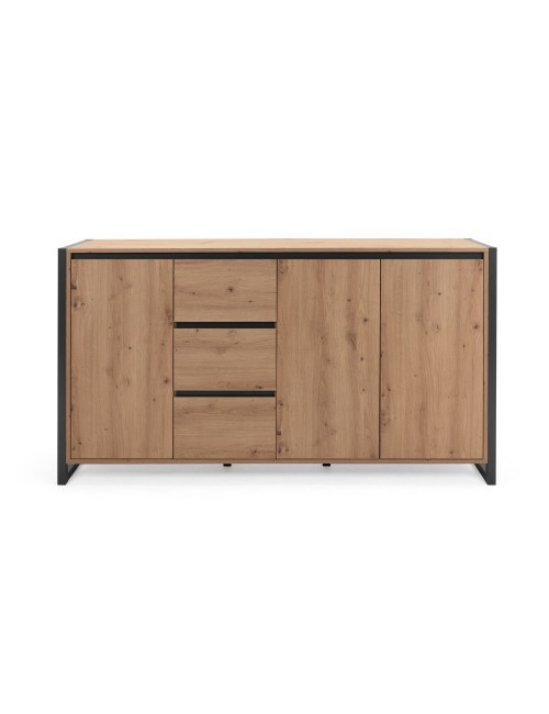 Madia 160x40x88H Denver 3 Colore Quercia Antracite
