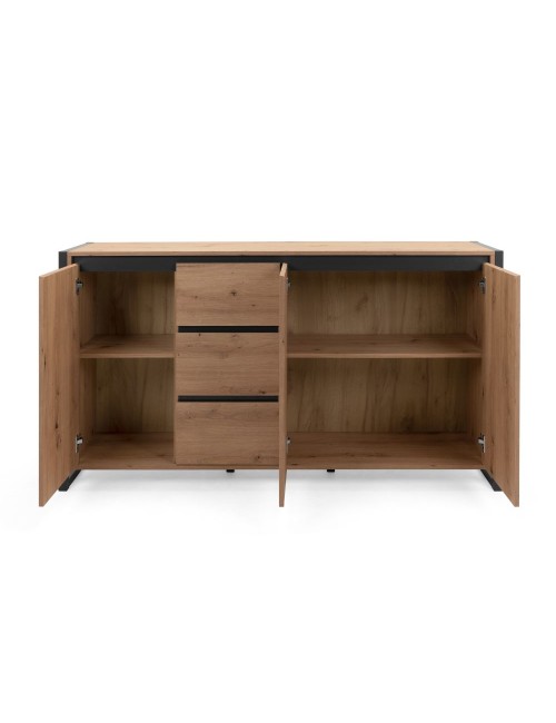 Madia 160x40x88H Denver 3 Colore Quercia Antracite