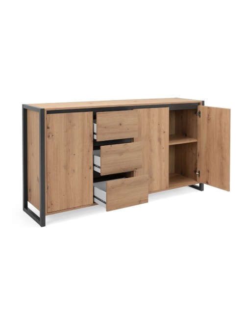 Madia 160x40x88H Denver 3 Colore Quercia Antracite