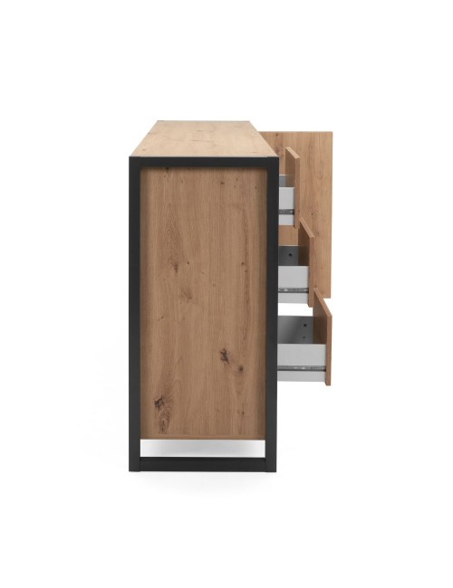 Madia 160x40x88H Denver 3 Colore Quercia Antracite