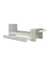 Letto con scrivania integrata e letto estraibile colore bianco vintage e bianco 1950