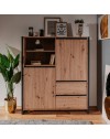 Credenza alta L120XP40XH140 Denver51 colore quercia antracite