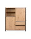 Credenza alta L120XP40XH140 Denver51 colore quercia antracite